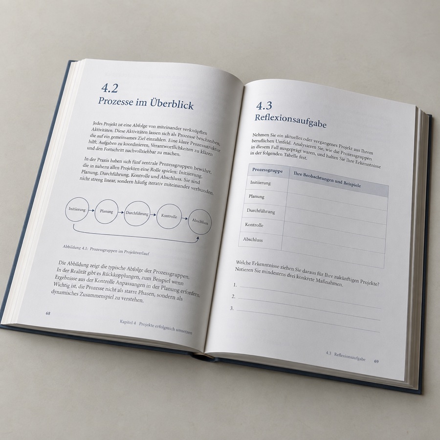 Exemple : Cahier d'exercices avec schémas sur papier blanc mat