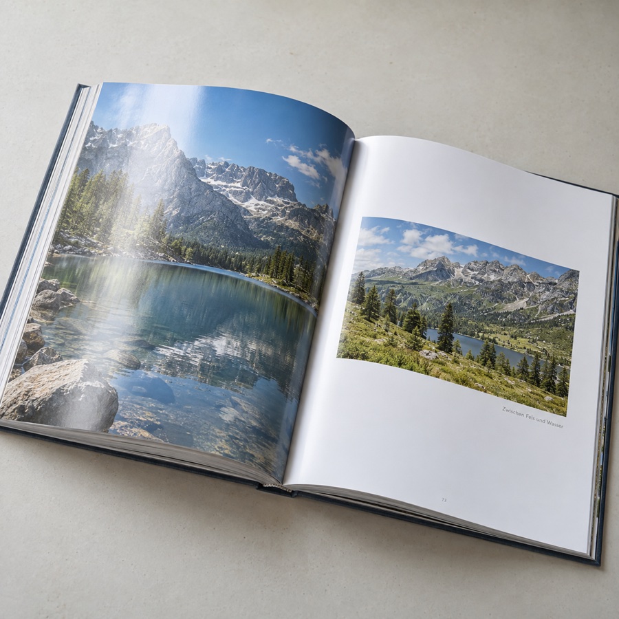 Exemple : Livre photo avec paysages sur papier brillant